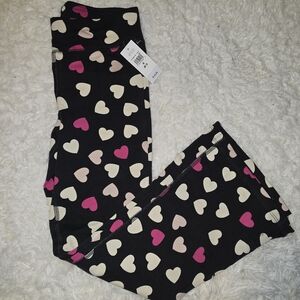 GAP Kids Black Leggings with Heart Pattern